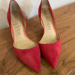 Sole Society Red D’Orsay Heels